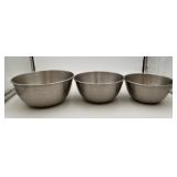 Williams & Snoma Stainless Steel Mixing Bowls 3pcs