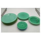 Fiesta Dinnerware 12 Green Homer Laughlin Plates