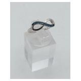 Blue Stone Infinity Gemstone Ring Sterling Silver
