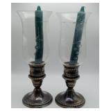 Sterling Silver Hurricane Candle Sticks by Cornwel