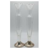 Sterling Silver Duchin Creation Bud Vases c.1950's