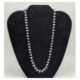 Pearl Necklace Blue Hue Iridescent Peacock 6.5-7mm