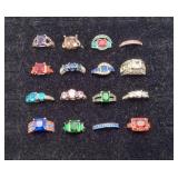 Group Silver Color Costume Fashion Jewelry Rings