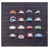Red Blue Green Costume Fashion Jewelry Rings