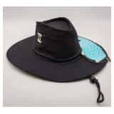 Copper Turquoise Gator Leather Embellished Hat