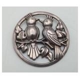 CORO Sterling Silver Love Bird Brooch 28.8 grms