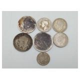 Various Silver Foreigh Coins 50% or more 26 grams