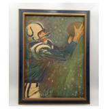 Oil on Canvas Baltimore Colts Dave Boss 1960's Art