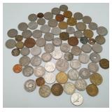 France Mexico Israeli Foreign Coin Lot of Money