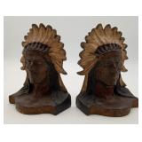 Native American Sitting Bull Bookends Cast Iron