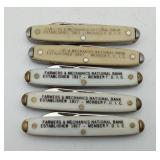 5 Colonial Folding Blade Pocket Knife F&M Bank Ads