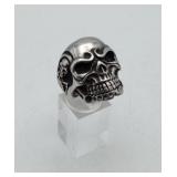Skeleton Skull Gothic Biker Ring Stainless Steel