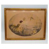 Art Deco Luis Icart Lithograph Copyrwright Bernart