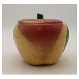 Blushing Apple Hull Ceramic Pottery Grease Jar