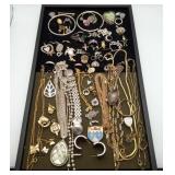 Lot Costume Jewelry Some Sterling Pendants Other