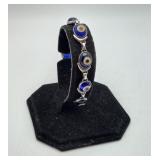 Sterling Silver Evil Eye Bracelet NAZAR Style