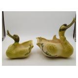 1950's Hull Art Pottery Swan Duck 2 Piece Planter
