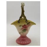 8-3/4' Hull Art Pottery Woodland Handled Basket w9