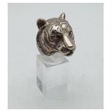 Tiger Head Silver Ring NOT STERLING