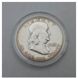 1953-D Ben Franklin Silver Half Dollar US Coin
