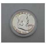 1959 P Silver Half Dollar US Coin Ben Franklin
