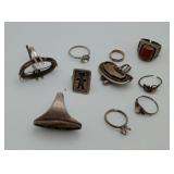 Sterling Silver RINGS For Scrap or Repair 58.8gms