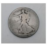 1921S Silver Half Dollar Walking Liberty Coin WORN