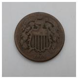 1864 Two 2 Cent Piece US Coin