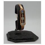 Gold FILLED Crystal Wire Bangle Bracelet