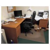 Mini Fridge, Mop Bucket, Vacuum Office & contents