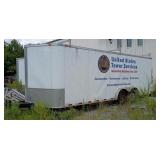 20 Foot Box Trailer Drop Gate v front incl content