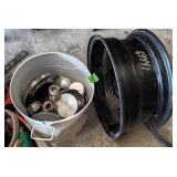 6 Lug Truck Wheel & Silver Plate for Melting