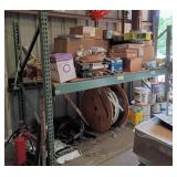 Single Section Metal Pallet Racking & Contents