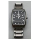 DKNY Mens Gents Black Dial SS Watch # 1407