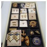 Military Collar Pins Rifles Anchors US Navy Army