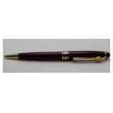 Signature Burgundy Gold Medallion Ball Point Pen