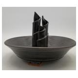 JT Pottery Joe T Kasben Studio Fountain Bowl