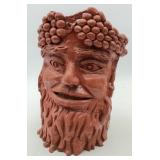 Bacchus Roman God of Wine Terracotta Planter Vase