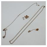 GOLD FILLED Jewelry Earring Necklace Pin