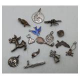 Sterling Silver Charms Flute Tennis Racket 27.6g
