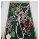 Shell Necklace Glass Beads Costume Jewelry