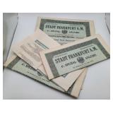 German Mark Bond Stock 1918 Scripophily Frankfurt