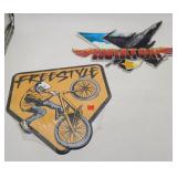 Aviator Fighter Plane Metal Sign & BMX Freestyle
