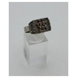 German Silver Signet Ring MARKED M.I.W