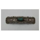 Sterling Navajo Turquoise Hair Barrette NEED REPAR