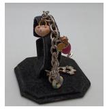 Cookie Lee Silver Beach Theme Charm Bracelet