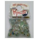 Cats Eye Pepsi Promo Glass Marbles