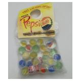 Pepsi Cola Advertising Glass Marbles Catseye