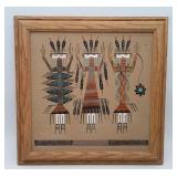 Navajo Sandpainting Yei Holy People Sand Art 16x16
