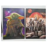 Star Wars Mandalorian Wall Art & Baby Yoda